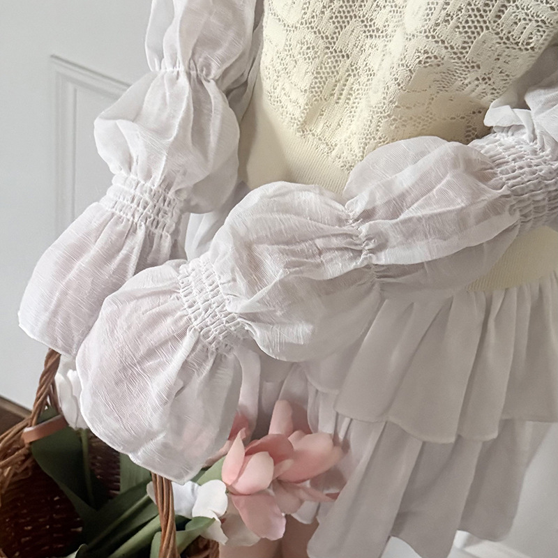 Super hermoso 2025 nueva manga de linterna fresca y dulce de alta calidad para mujer verano protector solar manga de trompeta versión extendida manga para exteriores