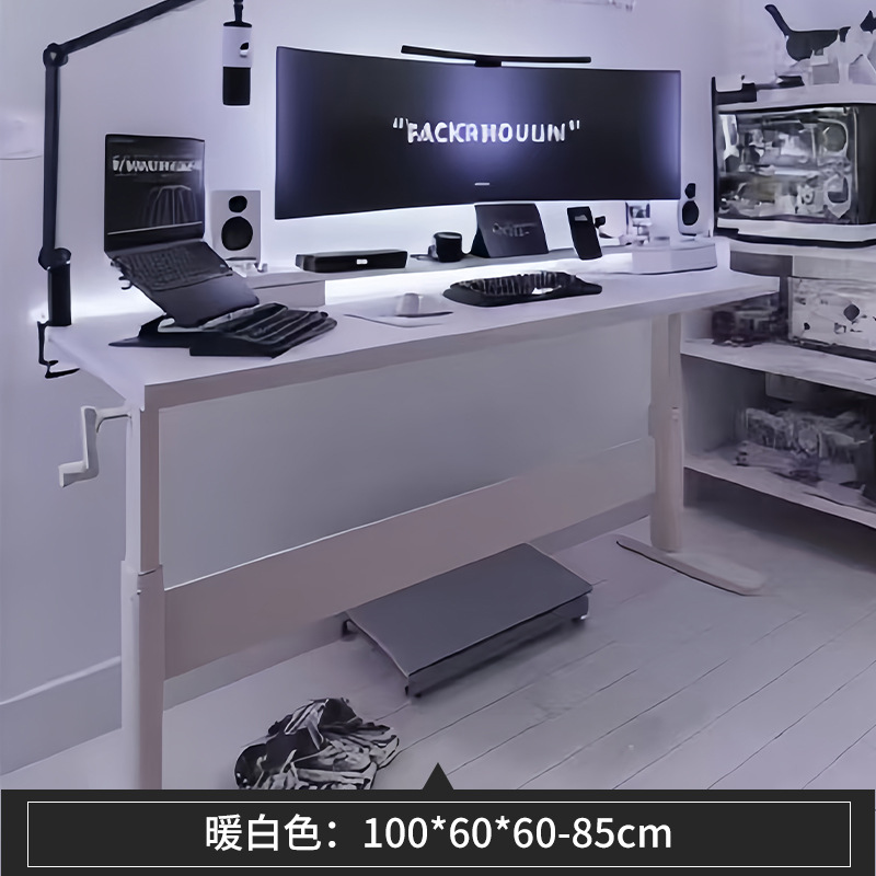 Escritorio de computadora de madera maciza escritorio de escritorio escritorio de deportes electrónicos de elevación para el hogar escritorio blanco escritorio escritorio dormitorio de estudiantes mesa elevable