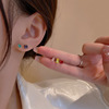 Silver needle, set, advanced universal earrings from pearl, silver 925 sample, high-quality style, wholesale