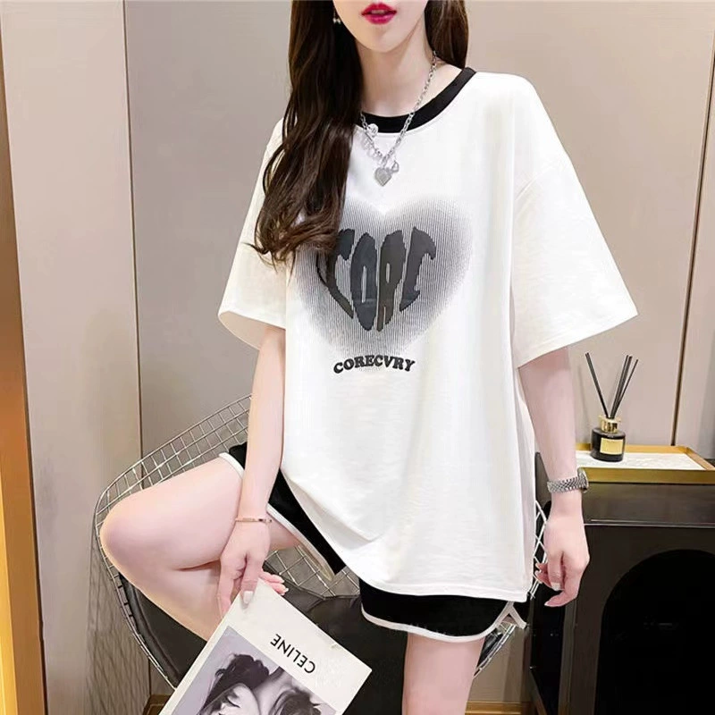 Соляной спортивный костюм женский летний маленький интернет популярный модный уменьшающий возраст повседневные стройнящие шорты с короткими рукавами Модный комплект из двух предметов