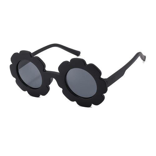 2024 New Children's Japanese and Korean Flower Shape Sunglasses Silicone Material Cartoon Polarized Sunglasses JC056