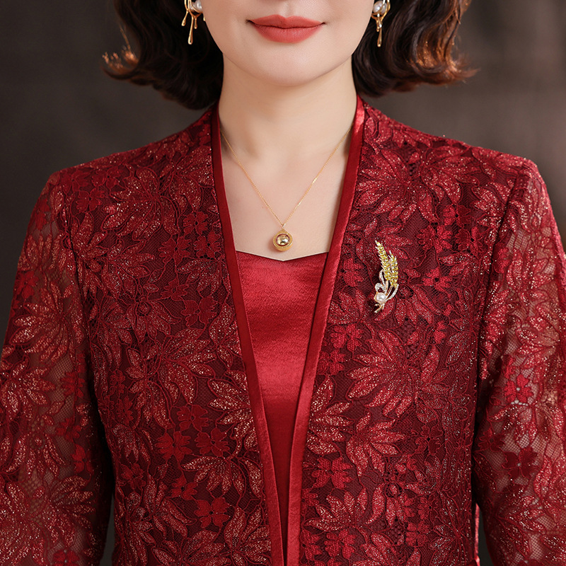 气质优雅妈妈装秋装连衣裙女洋气婚宴中老年女装时尚气质婆婆婚礼|undefined