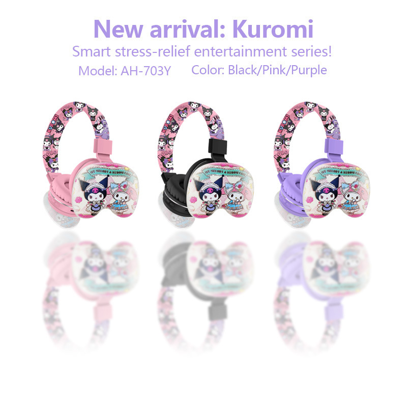 Over-ear cross-border AH-703Y new model student cute cartoon wireless foreign trade Bluetooth headset Over-ear cross-border AH-703Y new model student cute cartoon wireless foreign trade Bluetooth headset