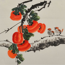 无款纯手绘国画事事如意花鸟画壁画客厅书房餐厅装饰画