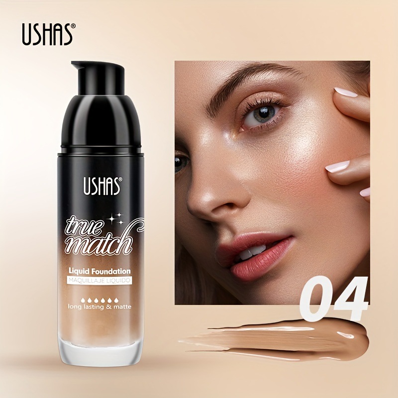 USHAS comercio exterior base líquida transfronteriza, base mate, base de control de aceite concelador FS428A