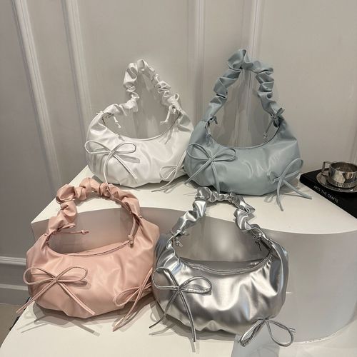 Women's Spring 2025 Large Capacity Fashion Baggy Design Crossbody Bag with Folds Commuting Dumpling Bag