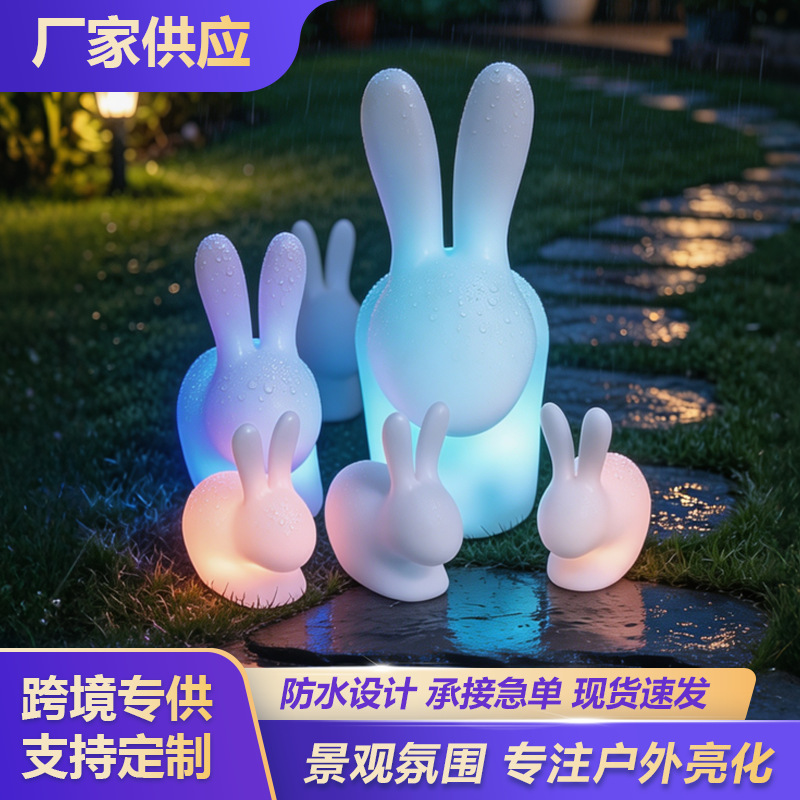 Luminous Rabbit Lamp Solar-Powered Garden Light for Mid-Autumn Festival, Mall, and Square Decoration, Atmosphere-Lifting Landscape Colorful Jade Rabbit Lamp Luminous Rabbit Lamp Solar-Powered Garden Light for Mid-Autumn Festival, Mall, and Square Decoration, Atmosphere-Lifting Landscape Colorful Jade Rabbit Lamp
