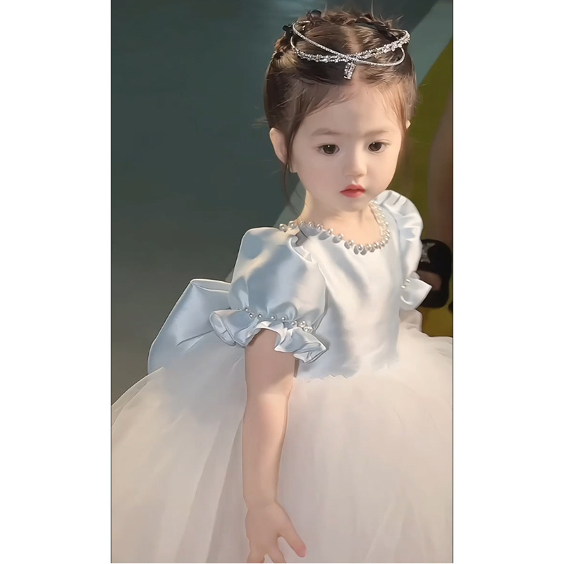 Blue cute small princess costume girl's with bow