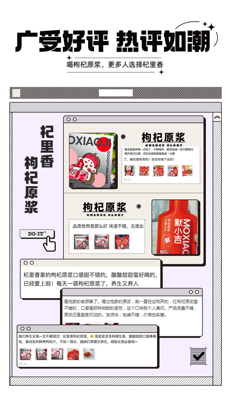 Goji Berry Puree Juice Ningxia Red Goji 300ml Ready to Drink with Straw preparation
