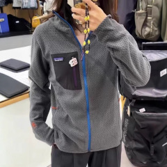 パタR1 Airアウトドア全ファスナー帽子付きカシミヤ軽量保温ロック温通気スウェット男女
