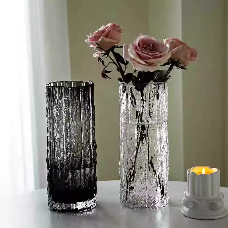 Популярная в стиле Ins ваза из прозрачного стекла в форме ледяного ледника для высококачественных цветов, украшение для гостиной и стола.