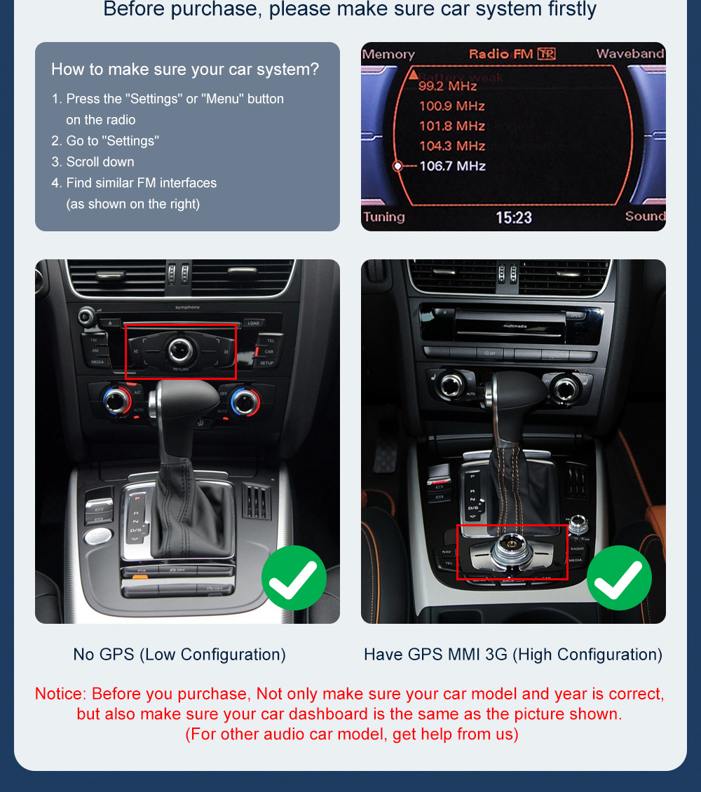 RoAd Engine Interconnection Wireless CArPlAy Is SuitAble for Audi A4 A5 2009-2015 Decoder Mode