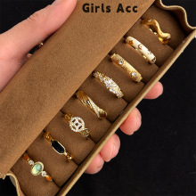 轻奢高级感锆石食指戒小众复古宫廷风指环时尚气质中古风戒指女