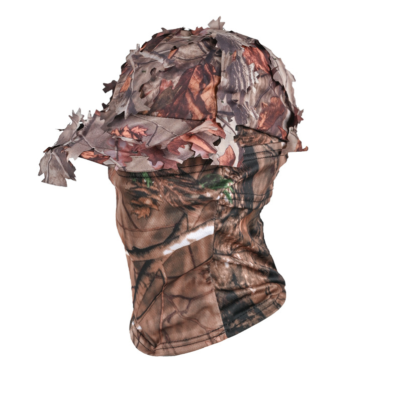 Hoja camuflaje sombrero penny cara completa máscara solar sombrero de montaña sombrero de pesca sombrero de camuflaje de verano sombrero de tropas especiales