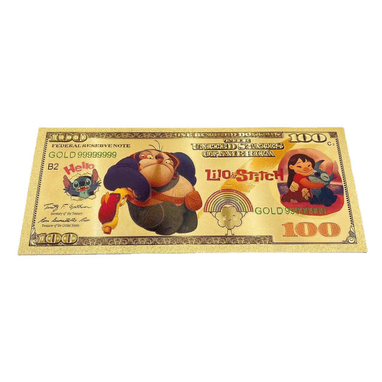 Clásico belleza estrella bebé nota conmemorativa Stitch Gold note Live Gift Collection souvenir