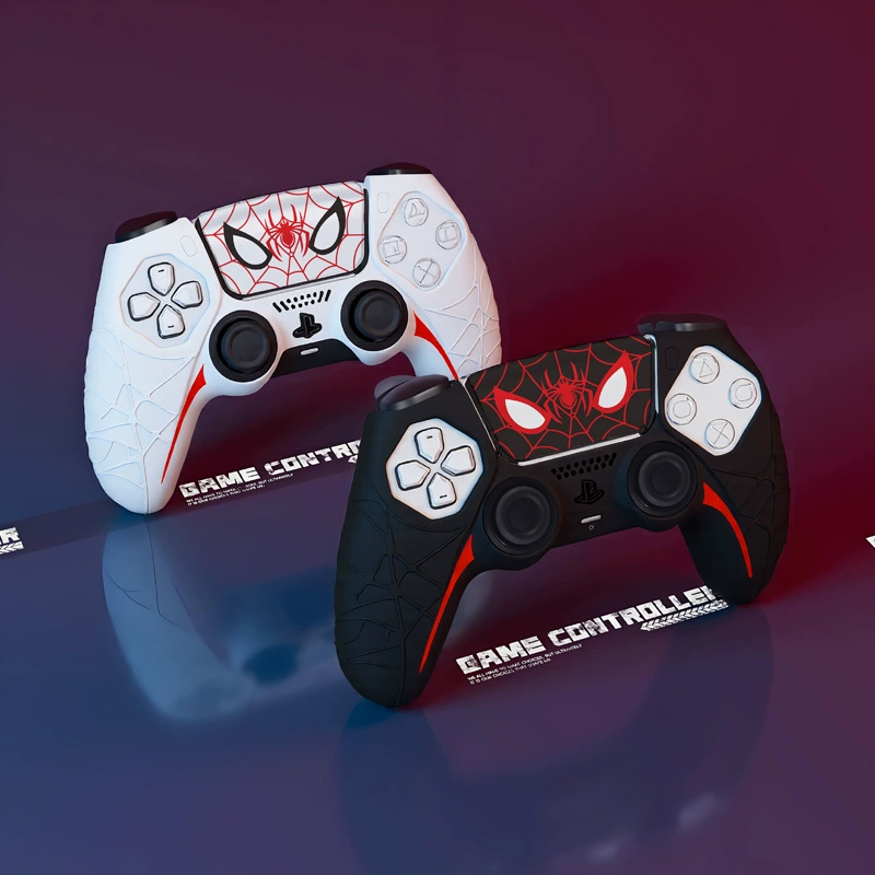 Подходящий силиконовый чехол для PS5, защитный чехол для геймпада PS5, чехол с защитой от скольжения, чехол Spider-Man для PS5