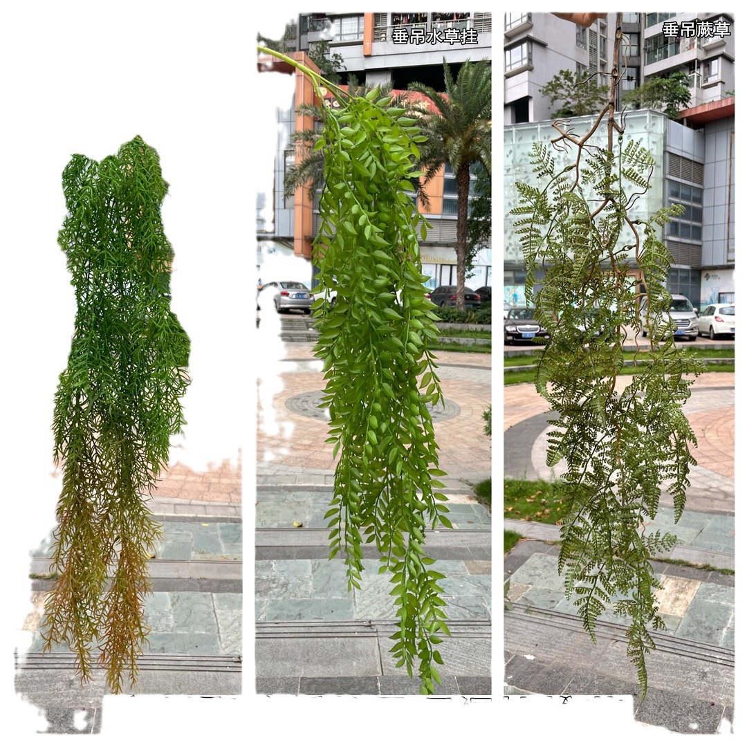 Boda suave techo planta verde techo hoja verde Mori salón de bodas decoración del Hotel Flor falsa venta al por mayor planta verde