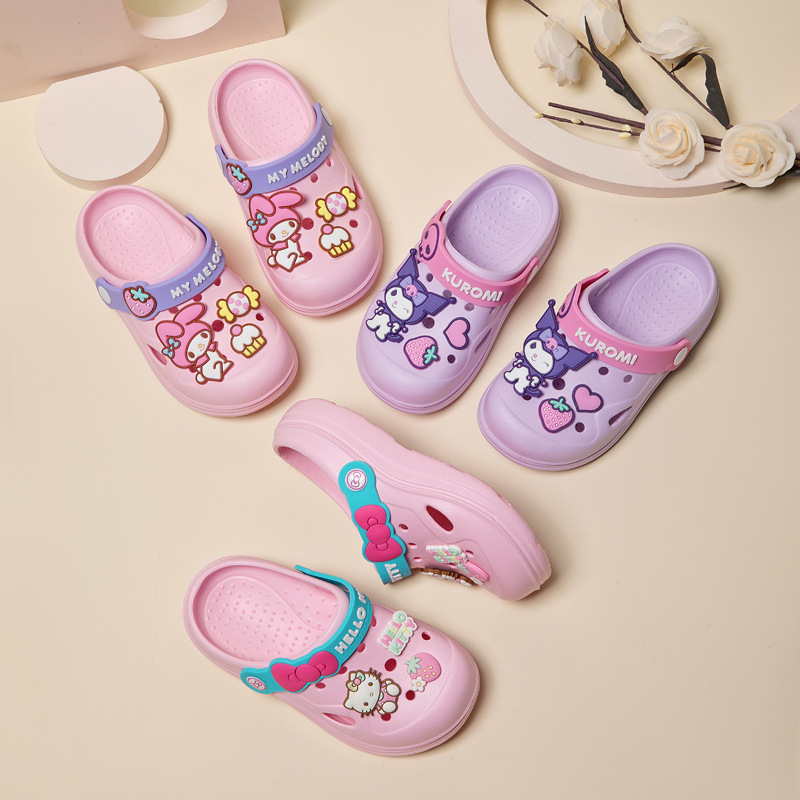 Sanrio Girls' Cave Shoes Children's 2025 Xia Kulomi EVA Non-slip Sandals and Slippers Middle Children's Outer Wear Beach Shoes