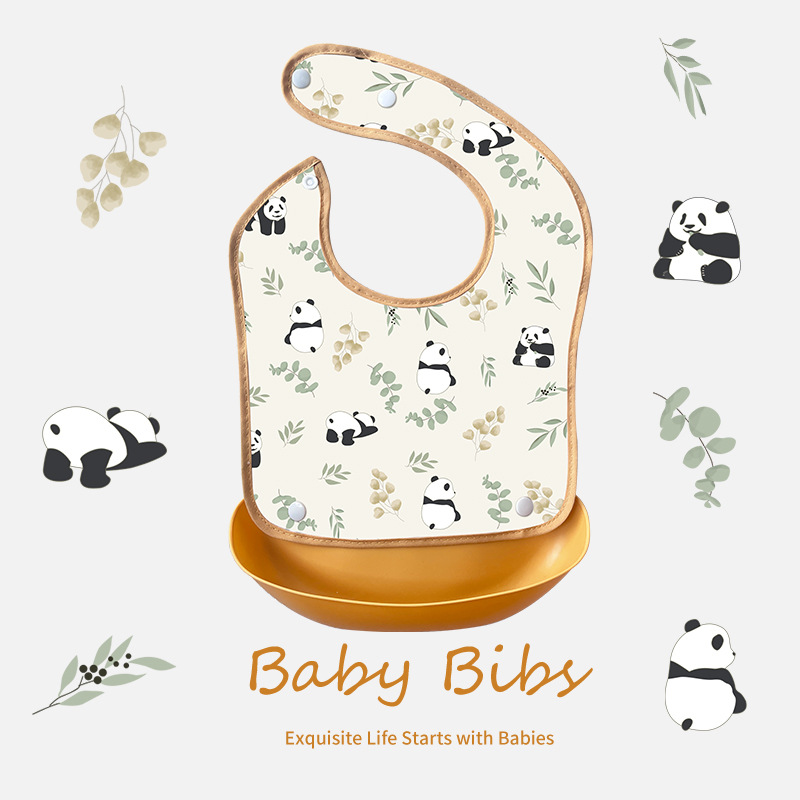 Baby Eating Bibs, Male and Female Baby Food Supplement Rice Pockets, Kidsren's Waterproof, Anti-Dirty and Anti-Oil Artifact Kindergarten Bibs