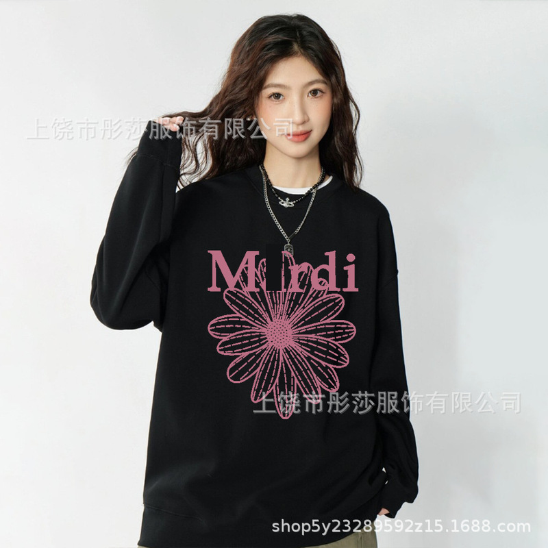 2025新款时尚韩国Mrdi卫衣金高银明星同款小雏菊多花腊肠狗上衣|undefined
