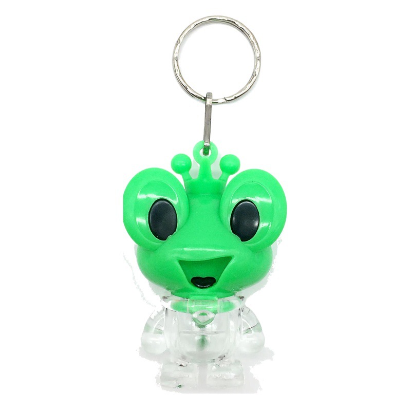 Lindo Rana LED de plástico luminoso llavero luz colgante bolsa accesorios juguete