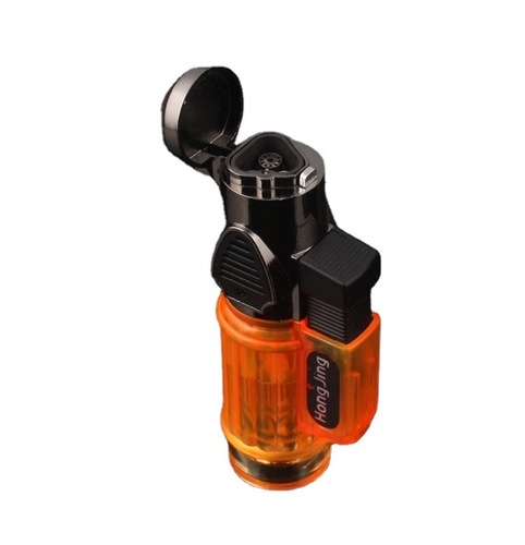 Creative three-spray head gas welding gun micro spray gun direct windproof pen-type small spray gun igniter lighter for men