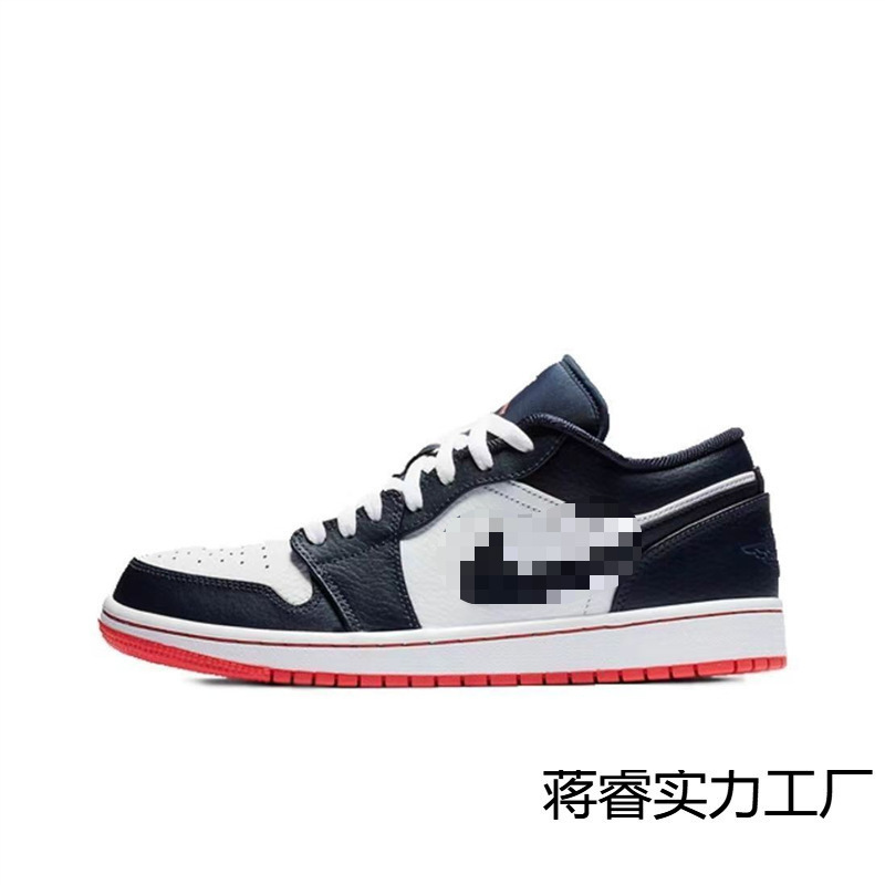 Pure Source Putian Shoes New Model Aj1 Low-Top Basketball Couple Style Black and White Panda Men's and Women's Sneakers Sports Shoes Pack