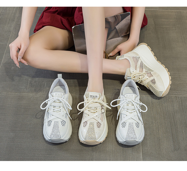 Small-sized Women's Forrest Gump Shoes, 2026 Summer New Model, 8CM Thick Sole, Korean Style Retro Casual Fashion Dad_vogvips.com