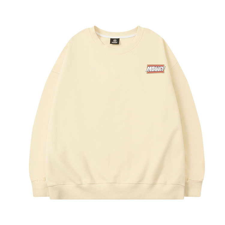 Men's Sweatshirt Round Neck Heavyweight Wool Blend Pullover_voghion.com