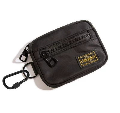 Static Rod/Key Bag and coin purse for women and - new-black-cl229-with-quality-hook-and-lanyard