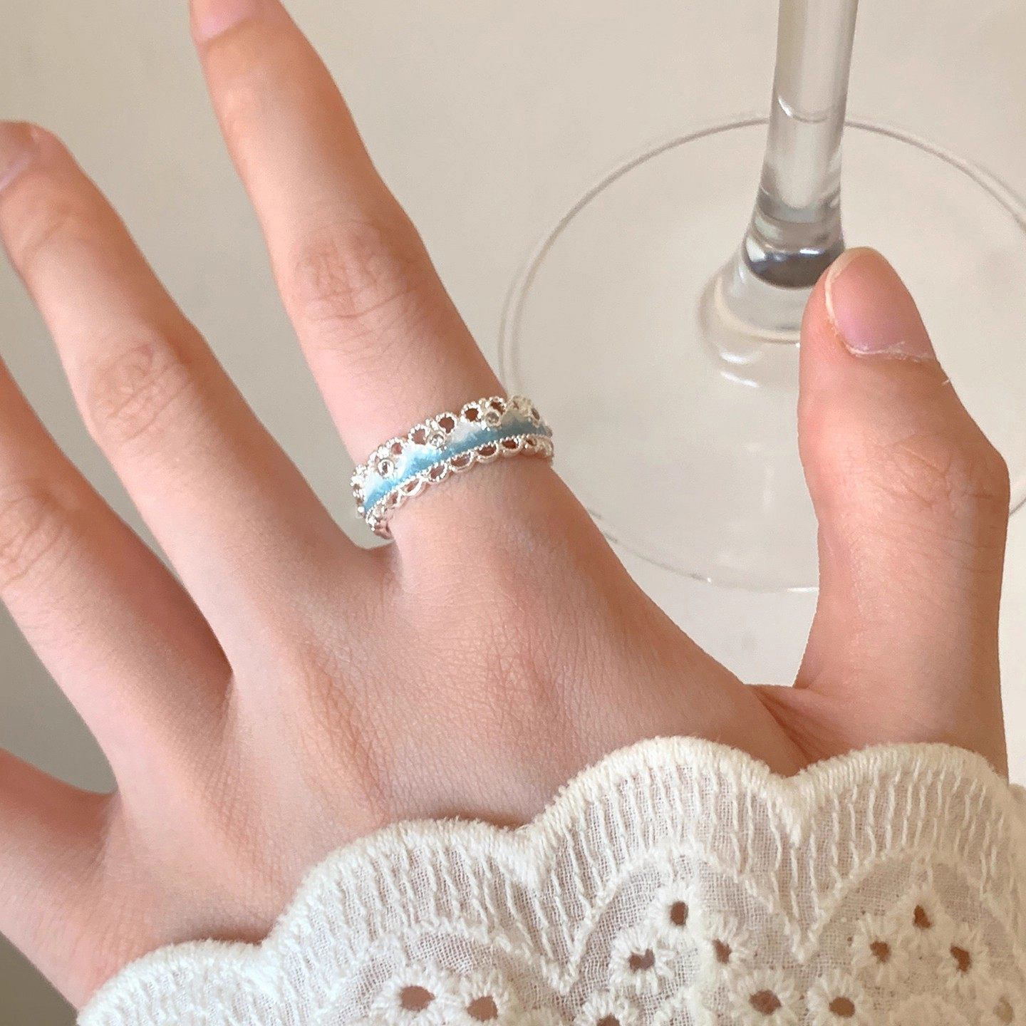 Silver-Tone Open Ring, picture 5 of 9