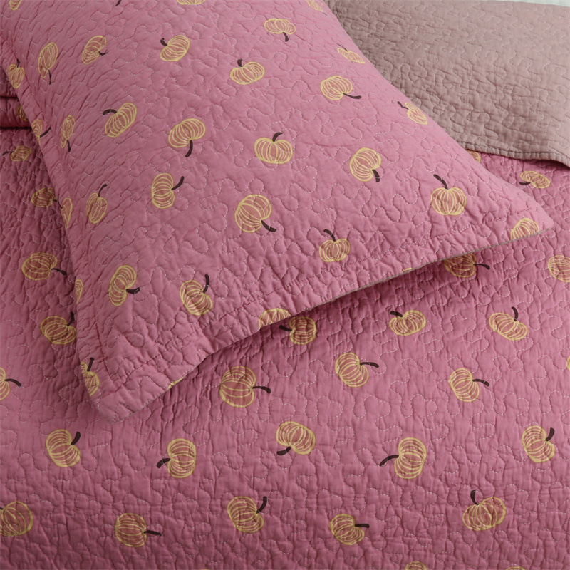 Quilted Bedding Set - Pure Cotton Embroidered Summer Quilt_voghion.com
