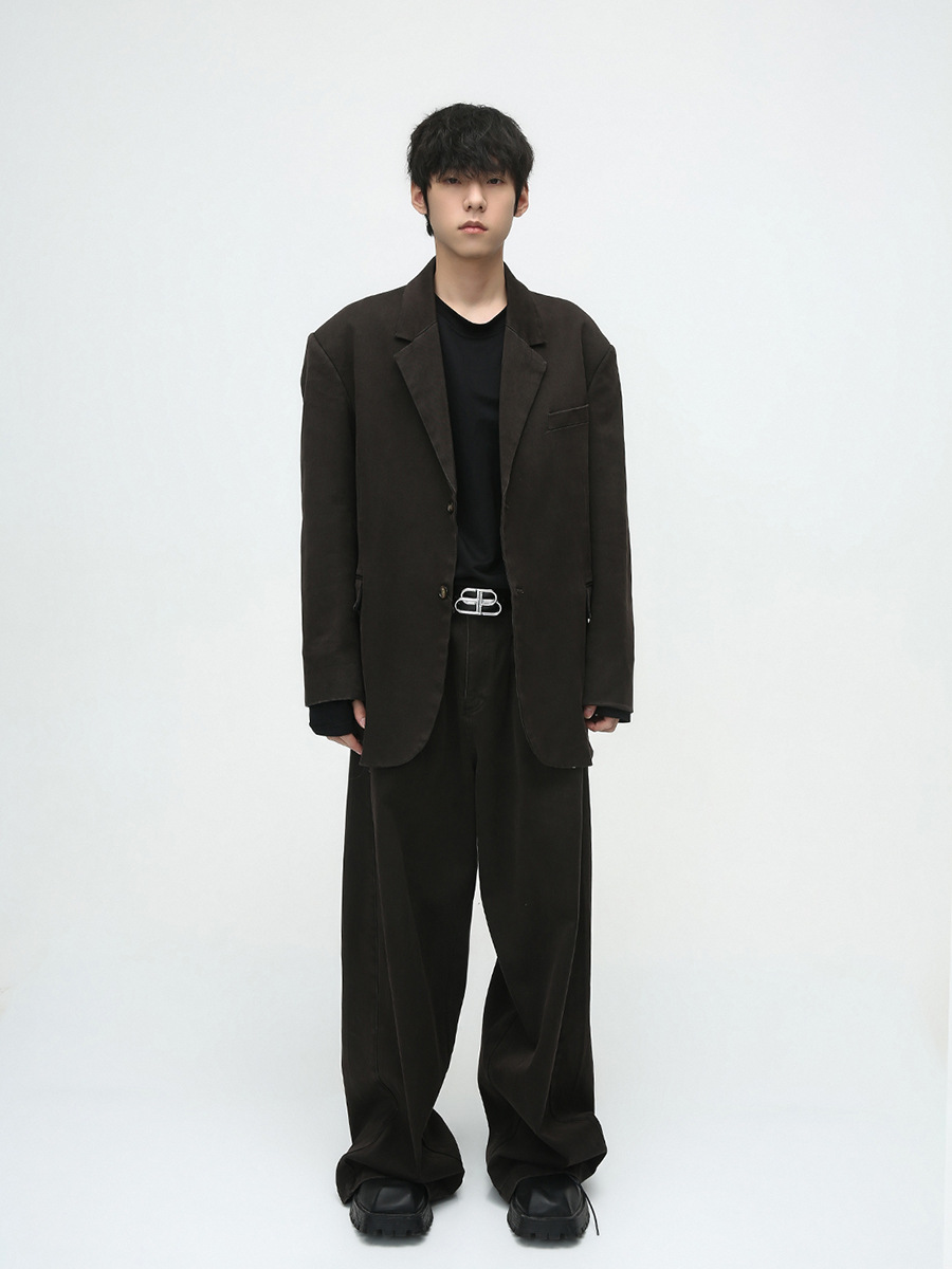 Mtlclothes ropa de Hombre | 2023 otoño nuevo estilo coreano ligero estilo maduro de alto grado traje casual suelto traje