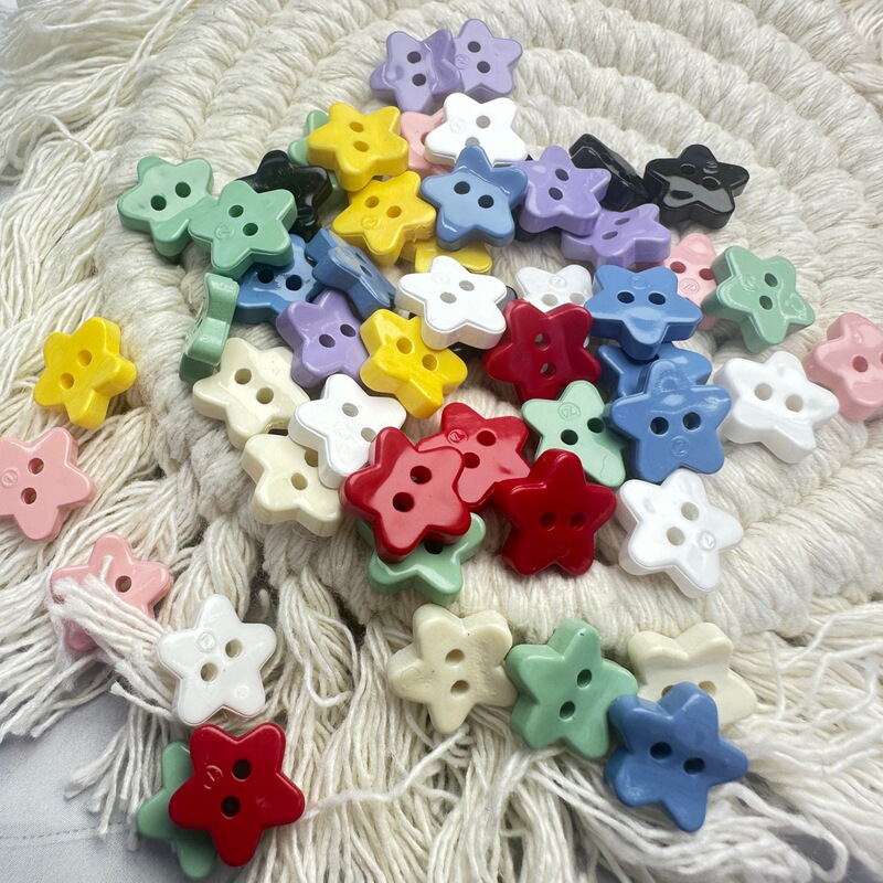 Cartoon Colorfulful Plastic Star Buttons Cute Kidsren's Clothing Shirt Jacket Buttons Clothing Accessories Kidsren's DIY Materials