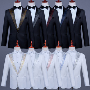 2025 New Style Chorus Costume Men's Chorus Costume Men's Chinese Style Collar Stage Costume