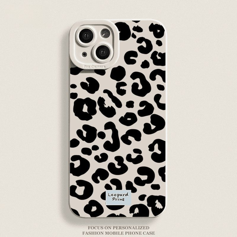 Leopard Print Spots Suitable for Apple 16Promax Mobile Phone Case Iphone15 Trendy and Cool 14 Classy 13 Soft Shell 12 All-Inclusive