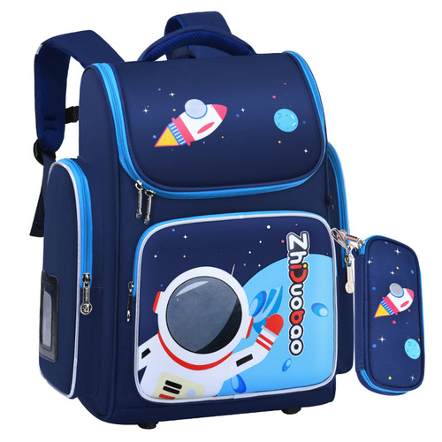 New Smart Treasure Student Backpack for Grades 1-6, Large and Small Sizes, 3D Orthopedic Design, Weight Reduction, Children's Backpack with Matching Pencil Case