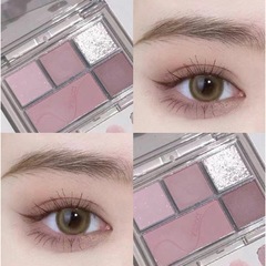 veecci only five-color eye shadow palette for beginners novice makeup pearlescent glitter explosive matte earth color