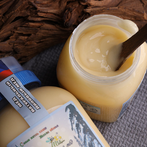 Russian imported winter bear honey birch tree honey 500g bottle packed honey office snacks instant drink