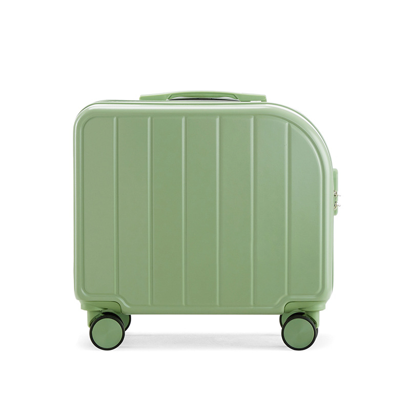 Pequeño equipaje de 18 pulgadas para mujeres pequeño estuche de carro ligero nuevo cuadro de contraseña de embarque mudo rueda universal