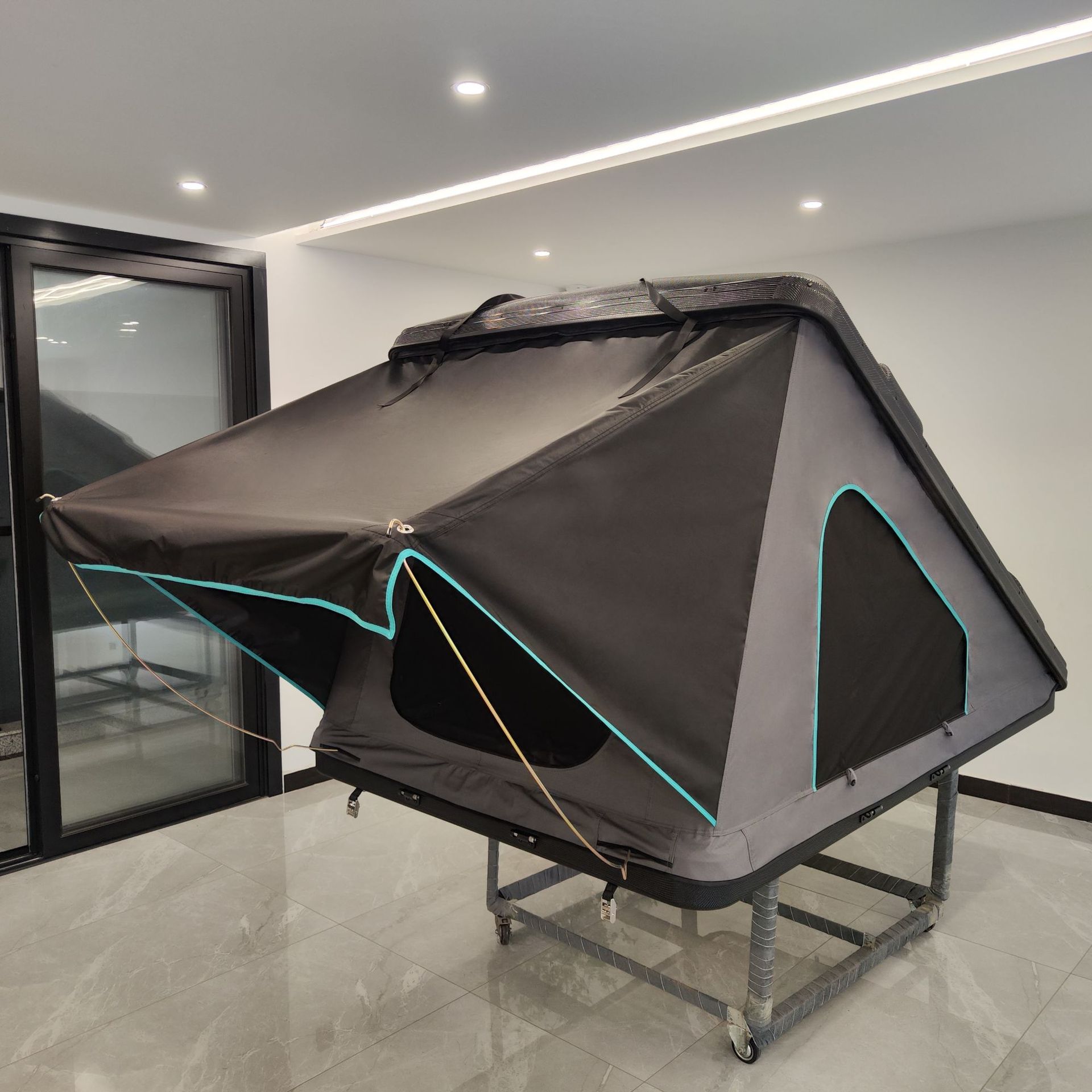 Cross-Border Abs Composite Triangular Tent Outdoor Camping Quick-Opening Folding Tent Suv Car Roof Tent