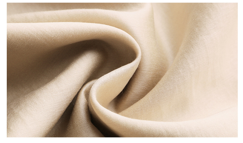 Bộ đồ Tencel nữ hai mảnh gồm áo và chân váy midi thắt eo — Màu đen, Màu xám, Màu kaki chi tiết 43