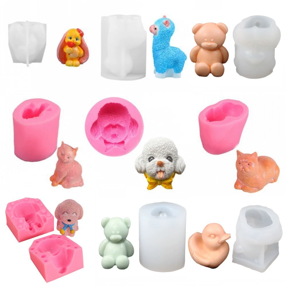 Three dimensional mousse, silicone mold, handmade soap, aromatherapy, various animals, kitten