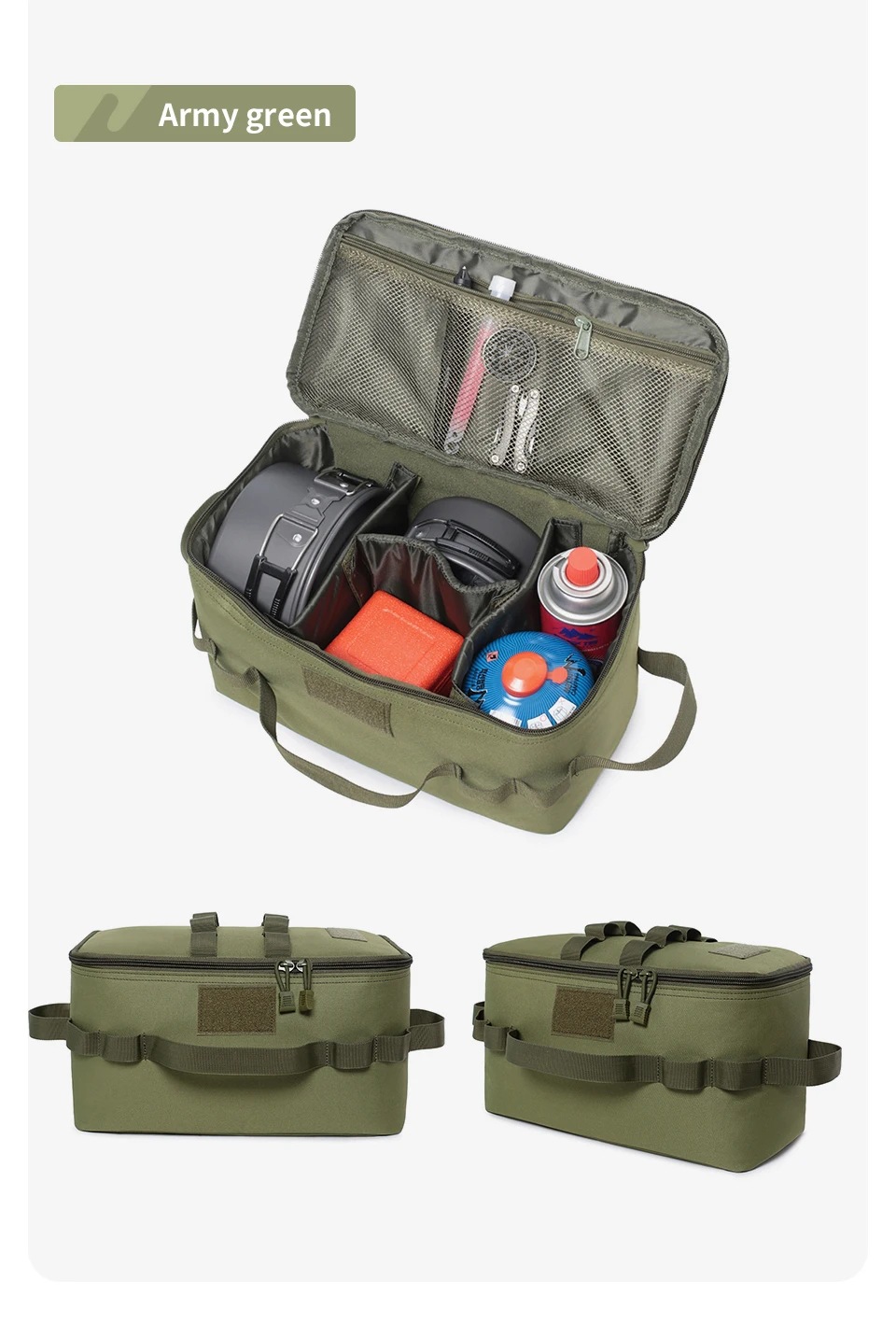Bolsa de camping al aire libre para fanáticos militares, picnic de camping, bolsa de almacenamiento de herramientas portátil plegable, bolsa de herramientas de almacenamiento ligero, gran capacidad