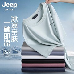【7A抗菌マルベリーシルク】半袖Tシャツ メンズ 液体アンモニア クール カジュアル 無地 夏 ドレープ ボトムス Tシャツ