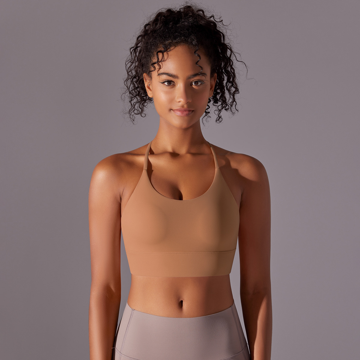 140g Weight Sleeveless Sleeve Length Nylon Fabric Type Short Top Length Halter Crisscross Tank Tops Type Fitness, Yoga, Sports Occasion Halter Neck Neckline Solid Color Pattern Sports Style Sports Solid Color Nylon Halter Neck Active Tops Halter Crisscross Tank 56