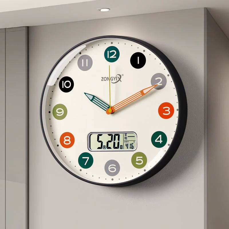 Quartz creative wall calendar, watch, internet celebrity