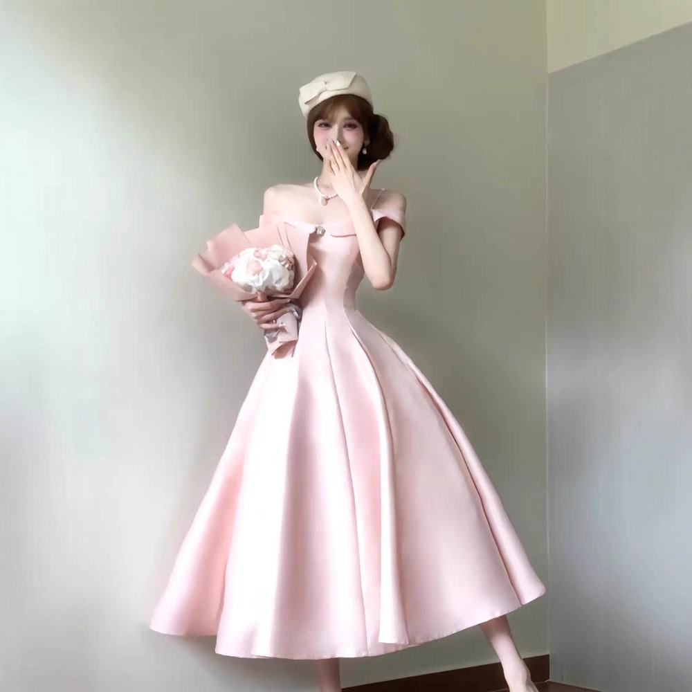 2025 New French Suspender Dress, High-End Banquet Party Birthday Gift Waist Princess Dress