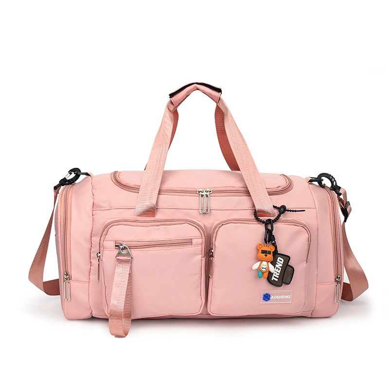 Bolsa de fitness de gran capacidad para viajes transfronterizos, modelo nuevo 2025, bolsa de viaje de corta distancia, bolsa multifuncional con separación de seco y húmedo, bolsa de equipaje compartimentada