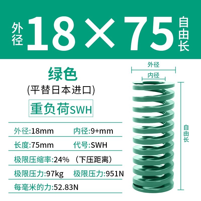 합금강 녹색 18×75
